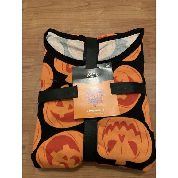 HYDE And EEK Women's 2 Piece Pajama Pant Set Halloween Pumpkins Size 4X - Picture 1 of 16